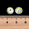 Floral Printed Porcelain Beads PORC-Q199-8mm-10-3