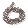 Natural Grey Agate Bead Strands G-R193-12-10mm-2