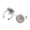 Tarnish Resistant 304 Stainless Steel Open Cuff Ring Components STAS-B072-09F-P-2