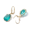 Glass Leverback Earring EJEW-C077-02KCG-02-2