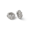 Brass Micro Pave Cubic Zirconia Daisy Spacer Beads KK-U052-37P-NF-1