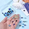 60Pcs 4 Colors Handmade Evil Eye Lampwork Round Beads LAMP-SC0001-81-3