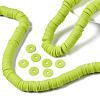 Flat Round Handmade Polymer Clay Beads CLAY-R067-10mm-10-6