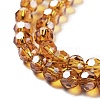 Electroplate Transparent Glass Beads Strands EGLA-A035-T4mm-A04-3