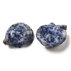 Natural Blue Spot Jasper Carved Hedgehog Statues Ornament DJEW-C019-03B-2