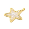 Rack Plating Brass & Epoxy Resin Pendants KK-C059-08B-G-2
