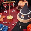 Autumn Theme Acrylic Beaded Locking Stitch Markers HJEW-PH01753-4