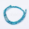 Electroplate Glass Beads Strands X-EGLA-R030-6x6mm-14-2