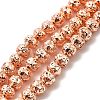Electroplated Natural Lava Rock Beads Strands G-G984-08RG-1