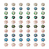 60Pcs 10 Style Alloy Enamel Bead Caps FIND-YS0001-16-2