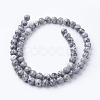 Natural Map Stone/Picasso Stone/Picasso Jasper Beads Strands G-G047-6mm-2