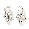 Rack Plating Brass Lobster Claw Clasps KK-G416-34P-1