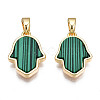 Real 18K Gold Plated Brass Pendants KK-N233-171A-01D-2