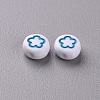 White Opaque Acrylic Beads MACR-N008-41B-3