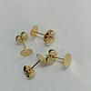 Ion Plating(IP) 304 Stainless Steel Stud Earring Findings STAS-H436-24G-2mm-1
