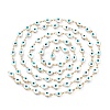 3.28 Feet Handmade Enamel Link Chains X-STAS-I154-02G-2