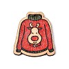 Printed Poplar Wood Pendants FIND-N005-74W-02-1