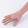 Natural Rose Quartz Beaded Stretch Bracelets BJEW-JB02459-01-3