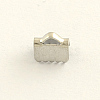 Tarnish Resistant Stainless Steel Ribbon Crimp Ends STAS-Q187-03-2