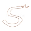Brass Ball Chain Necklaces NJEW-K123-02RG-2