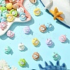 32Pcs 8 Colors Opaque Resin Pendants RESI-YW0003-48-2