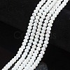 Electroplate Opaque Solid Color Glass Beads Strands X-EGLA-A034-P6mm-L17-1