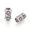 Brass Micro Pave Cubic Zirconia European Beads OPDL-L016-03A-P-2