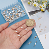 60Pcs Natural Cultured Freshwater Pearl Connector Charms PALLOY-ME00014-3