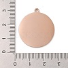 Ion Plating(IP) 304 Stainless Steel Mirror Polished Finish Stamping Blank Tag Pendants STAS-K270-41RG-3