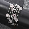 Gemstone Chip Warp Bracelets BJEW-JB01517-01-6