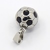 Trendy Necklace Findings 304 Stainless Steel FootBall/Soccer Ball Pendants LS-STAS-L012-B01P-2