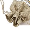 Christmas Printed Burlap Packing Pouches Drawstring Bags ABAG-Q053-02A-10-4