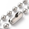 Tarnish Resistant 304 Stainless Steel Ball Chain Necklace & Bracelet Set STAS-D181-02P-01B-4