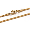 PVD Vacuum Plating 304 Stainless Steel Snake Chain Necklaces NJEW-M151-11G-1
