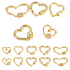 5Pcs 5 Styles Brass Screw Carabiner Lock Charms KK-TA0008-24-1
