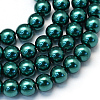 Baking Paint Pearlized Glass Pearl Round Bead Strands HY-Q330-8mm-79-1