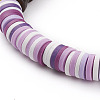 Polymer Clay Heishi Beads Stretch Bracelets BJEW-JB05811-02-2