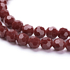 Faceted Glass Round Beads Strands X-EGLA-J042-6mm-24-3