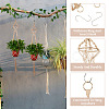 2Pcs Handmade Macrame Polyester Plant Hanger AJEW-HS0001-48-5