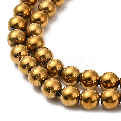 Electroplate Synthetic Non-magnetic Hematite Beads Strands G-E602-04F-1