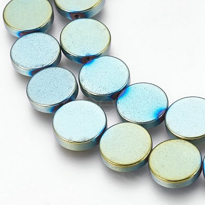 Electroplated Non-magnetic Synthetic Hematite Beads Strands G-P392-S02-1
