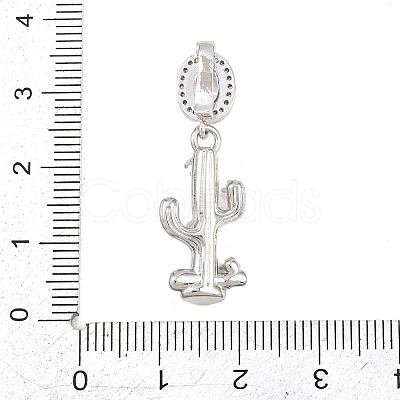 Brass Micro Pave Clear Cubic Zirconia Pendants KK-Z151-12P-02-1
