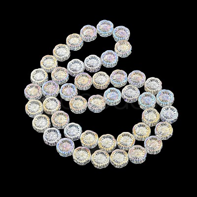 AB Color Plated Electroplate Glass Transparent Beads Strands EGLA-G037-10A-AB02-1