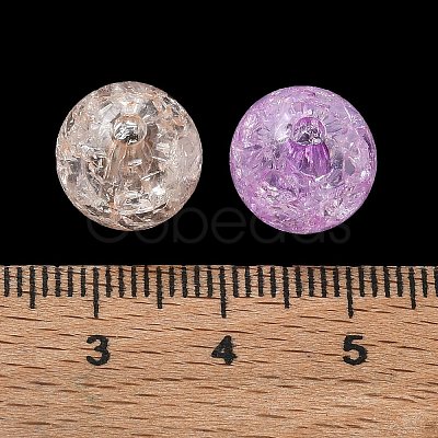 Transparent Crackle Acrylic Beads AC-CBA4496-12C-1