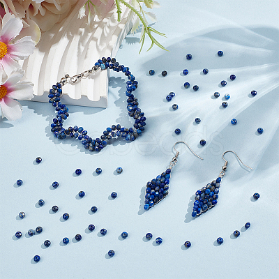 2 Strands Natural Lapis Lazuli Beads Strands G-NB0005-77-1