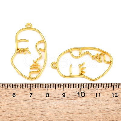 Alloy Open Back Bezel Pendants PALLOY-I197-12G-1