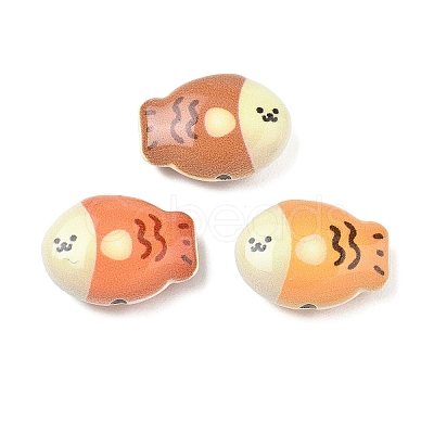 Baking Paint Alloy Beads AL-CBABBA2-01B-1