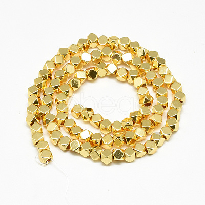 Electroplate Non-magnetic Synthetic Hematite Beads Strands G-Q465-31G-1