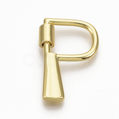 Brass Screw Carabiner Lock Charms KK-T046-001G-P-NF-1