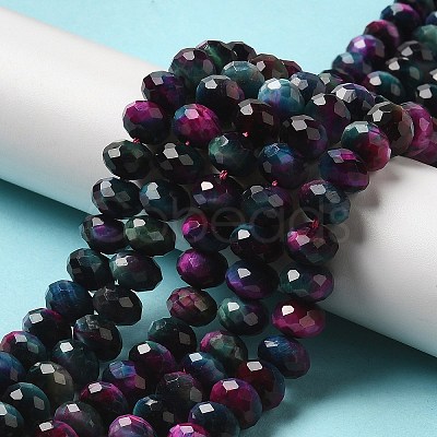 Natural Rainbow Tiger Eye Beads Strands G-NH0002-D01-04-1